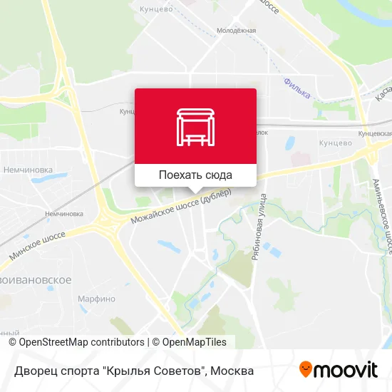 Карта Дворец спорта "Крылья Советов"