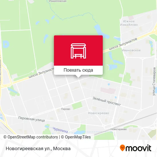 Карта Новогиреевская ул.