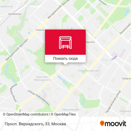 Карта Просп. Вернадского, 33