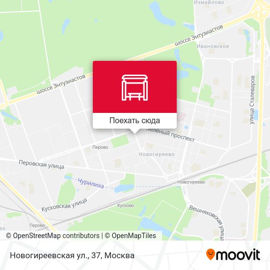 Карта Новогиреевская ул., 37