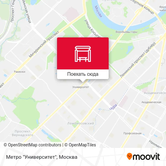 Карта Метро "Университет"