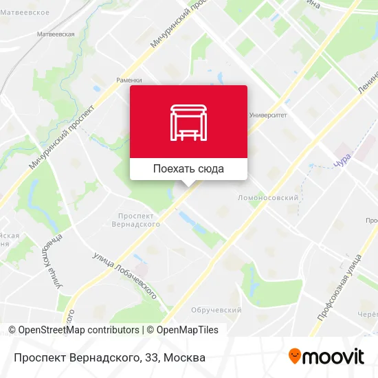 Карта Проспект Вернадского, 33