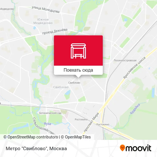 Карта Метро "Свиблово"