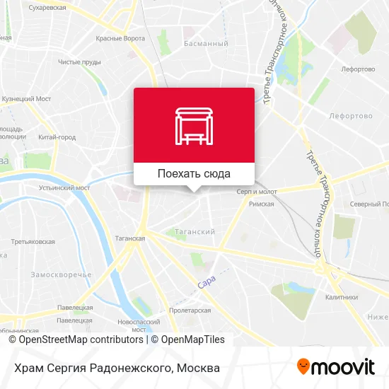 Карта Храм Сергия Радонежского