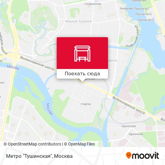 Карта Метро "Тушинская"