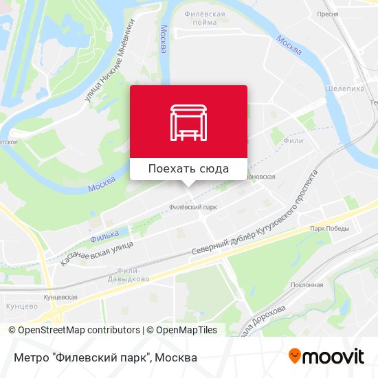 Карта Метро "Филевский парк"