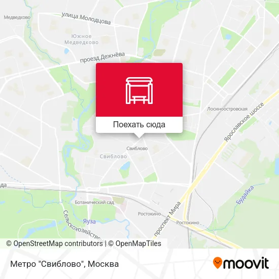 Карта Метро "Свиблово"