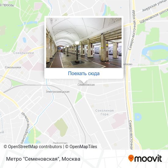 Карта Метро "Семеновская"