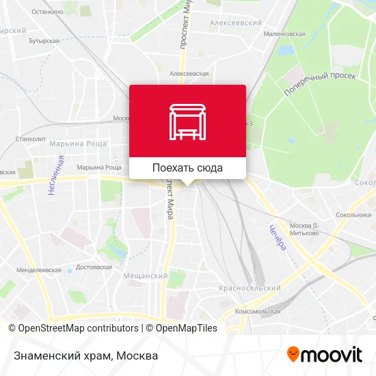 Карта Знаменский храм