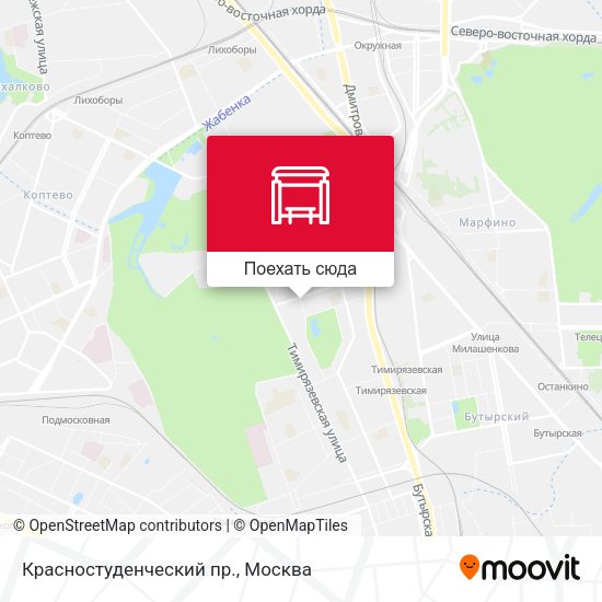 Карта Красностуденческий пр.