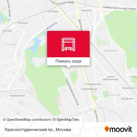 Карта Красностуденческий пр.