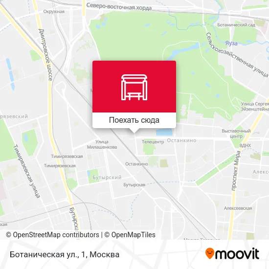 Карта Ботаническая ул., 1
