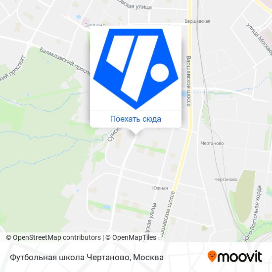 Карта Футбольная школа Чертаново