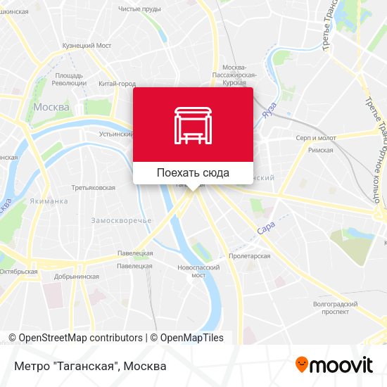 Карта Метро "Таганская"