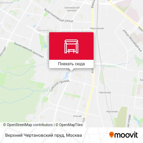Карта Верхний Чертановский пруд