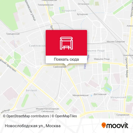 Карта Новослободская ул.