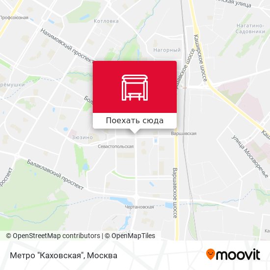 Маршрут автобуса км от каширской до каховской на карте москвы