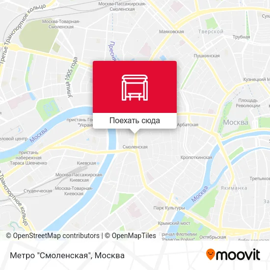 Карта Метро "Смоленская"