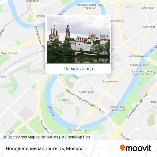 Карта Новодевичий монастырь