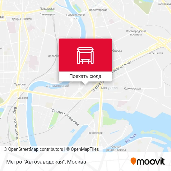 Карта Метро "Автозаводская"
