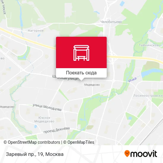 Карта Заревый пр., 19