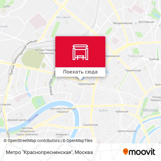 Карта Метро "Краснопресненская"
