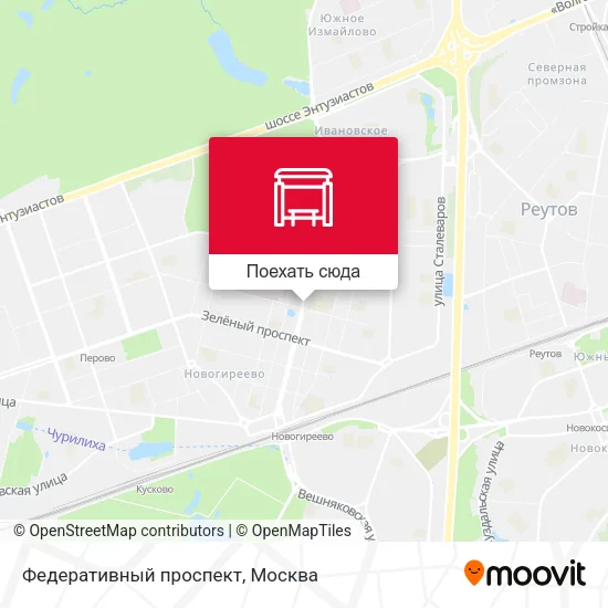 Карта Федеративный проспект