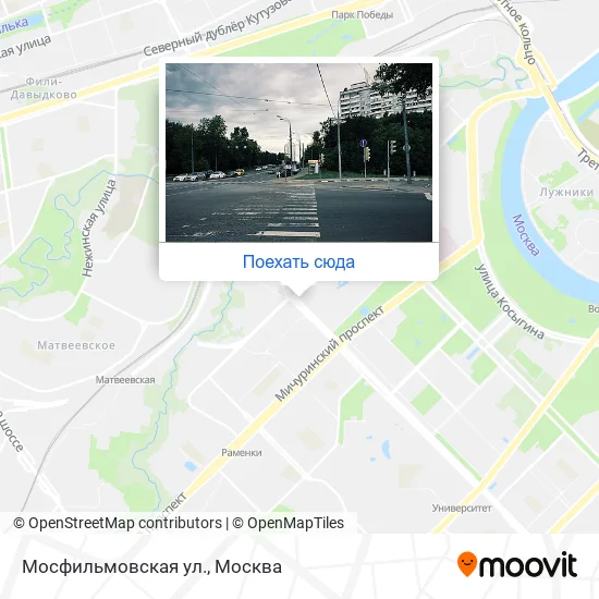 Карта Мосфильмовская ул.