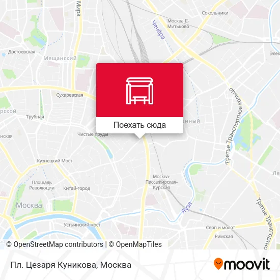 Карта Пл. Цезаря Куникова