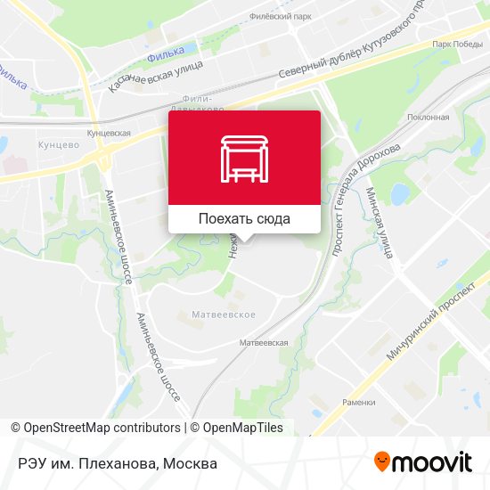 Карта РЭУ им. Плеханова
