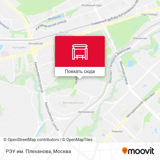 Карта РЭУ им. Плеханова