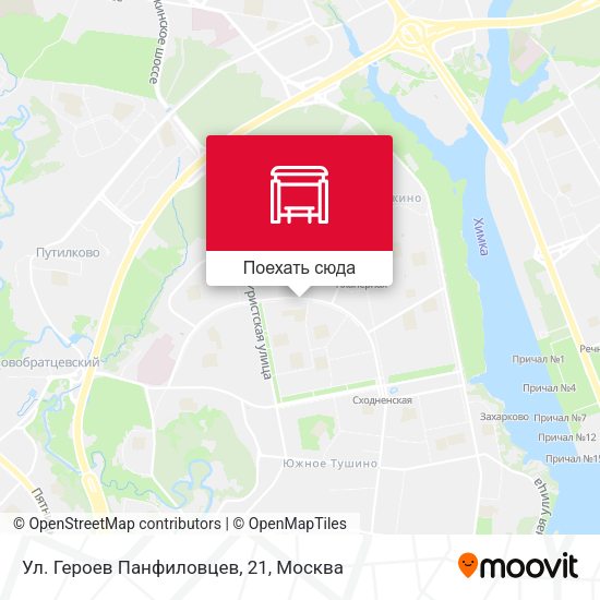 Карта Ул. Героев Панфиловцев, 21