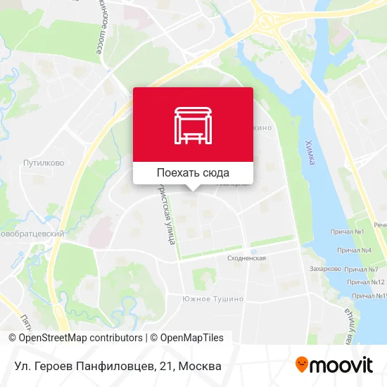 Карта Ул. Героев Панфиловцев, 21