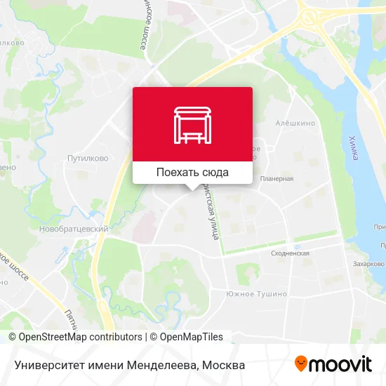 Карта Университет имени Менделеева