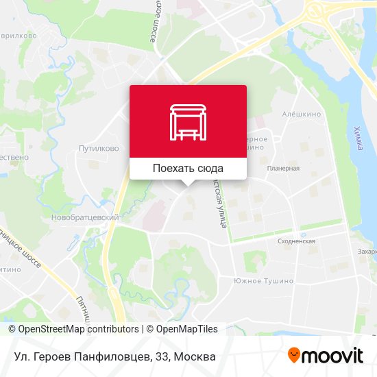 Карта Ул. Героев Панфиловцев, 33