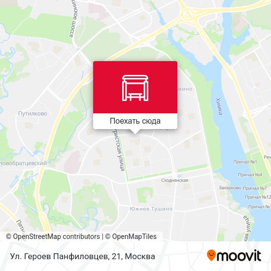 Карта Ул. Героев Панфиловцев, 21