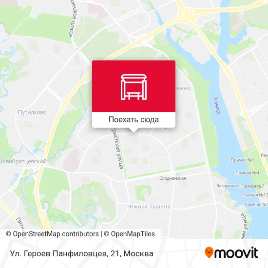 Карта Ул. Героев Панфиловцев, 21