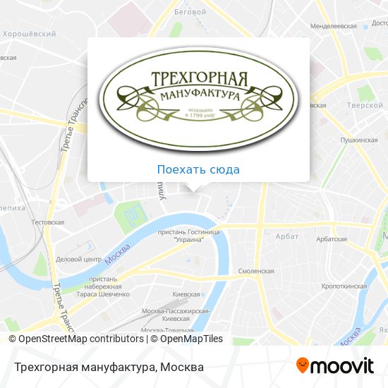 Карта Трехгорная мануфактура