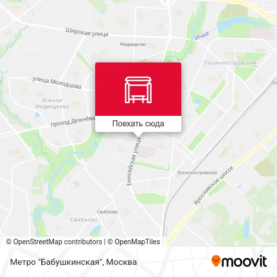 Карта Метро "Бабушкинская"