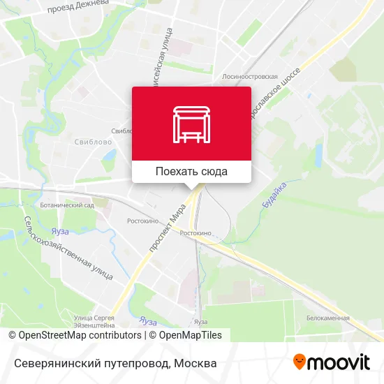 Карта Северянинский путепровод