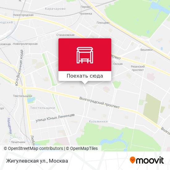 Карта Жигулевская ул.