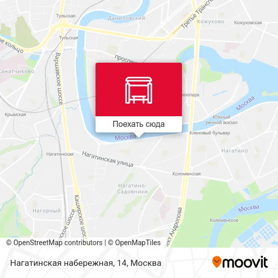 Карта Нагатинская набережная, 14