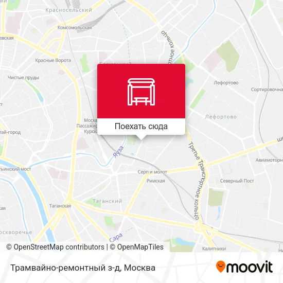 Карта Трамвайно-ремонтный з-д