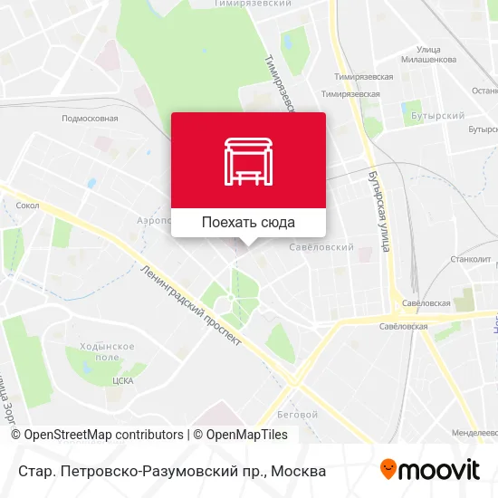 Карта Стар. Петровско-Разумовский пр.