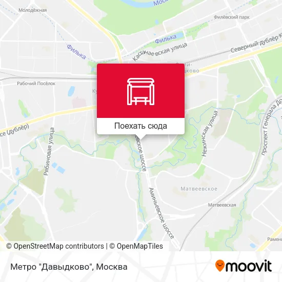 Карта Метро "Давыдково"