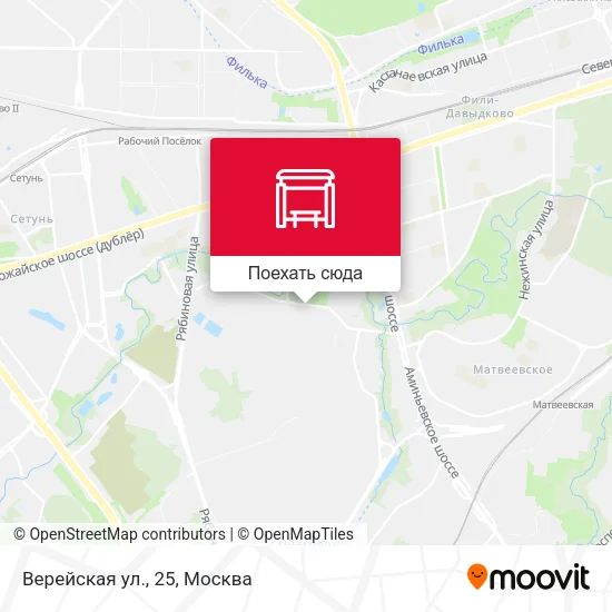 Карта Верейская ул., 25