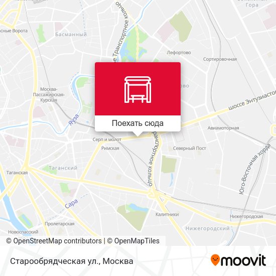 Карта Старообрядческая ул.