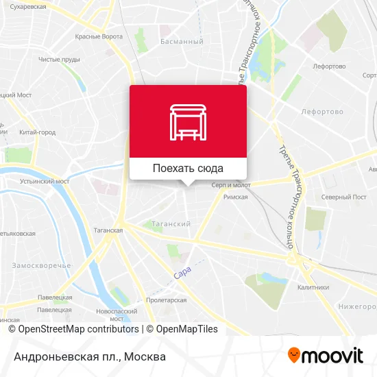 Карта Андроньевская пл.