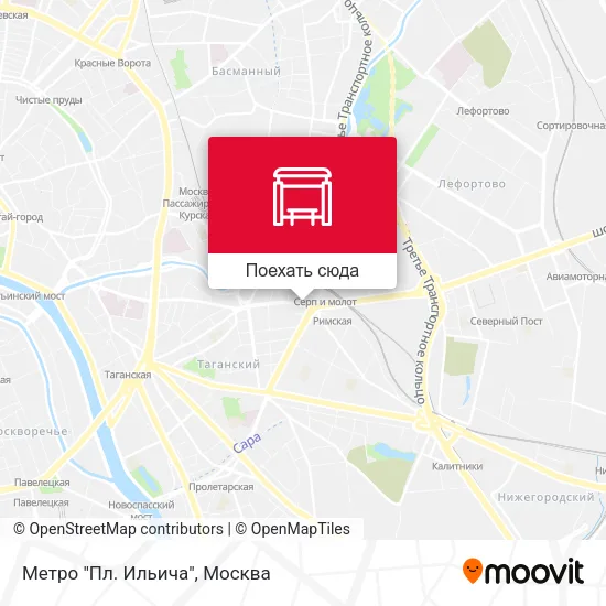 Карта Метро "Пл. Ильича"