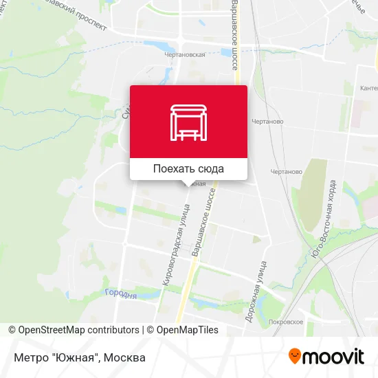Карта Метро "Южная"